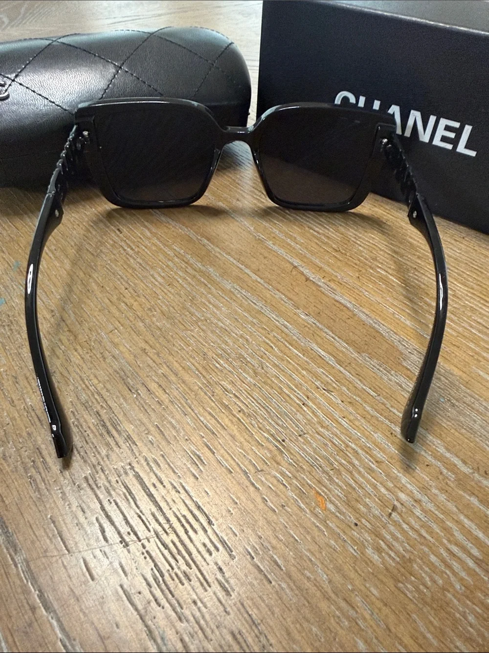 CHANEL Black Oversized Square Women's Sunglasses